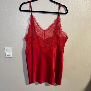 NWOT Victoria's Secret Red Slip Nightgown Lingerie Size XXL